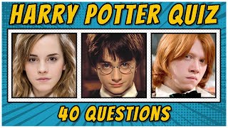 HARRY POTTER QUIZ GAME  40 Harry Potter Questions and Answers  Harry Potter General Knowledge [upl. by Gnoud]