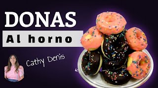 La mejor receta de DONAS al horno 🍩 [upl. by Findley]