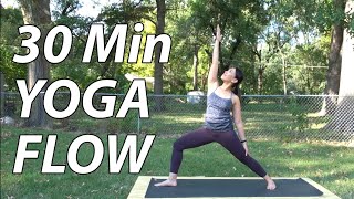 Yoga Basics Foundations of Vinyasa Flow  30 Minute Yoga Class [upl. by Ramedlaw71]