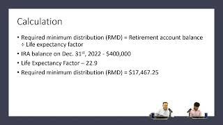 How to Calculate Required Minimum Distribution RMD [upl. by Ima]