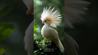 White bird with a crest in the jungle nature birds 4k cute [upl. by Mercier]