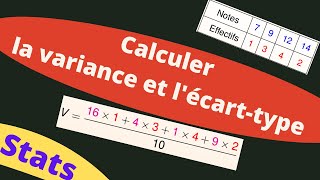 Calculer la variance et lécarttype en moins de 2 min [upl. by Merchant]