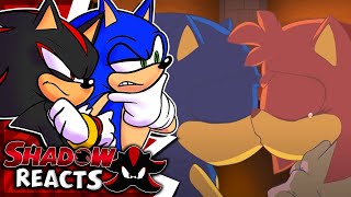 SONIC KISSING AMY  Sonic amp Shadow REACT To A Sonic and Amy CHRISTMAS SPECIAL [upl. by Aserret]