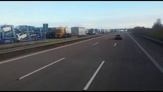 Geisterfahrt EXTREM auf der A14 mit LKW ein Wunder das hier niemand zu schaden kam [upl. by Titus]