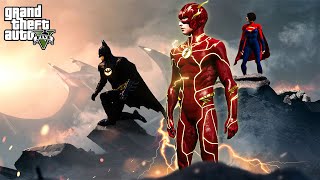 GTA 5  The Flash Batman and Supergirl Final Battle [upl. by Kcirtemed967]