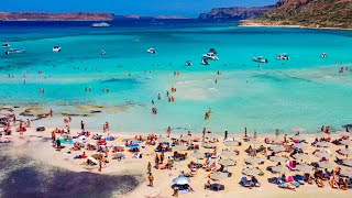 Balos beach Chania Crete Greece 4K [upl. by Nyliret971]