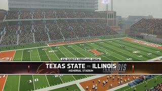 NCAA Football 14Illinois Fighting Illini DynastySeason 2 Episode 3vs Texas State Bobcats [upl. by Yelik]