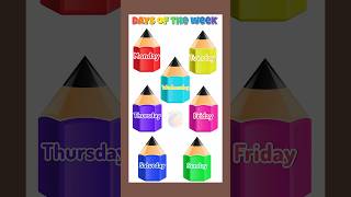 Days of the week in english  week name in english  staylittle channel [upl. by Haynor]