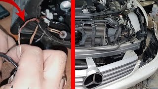 Replacement of a Headlight on Mercedes W219 C219 CLS  How to Remove Headlights on W219 [upl. by Kreda]