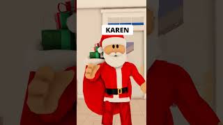 KAREN MINTIÓ A SANTA EN ROBLOX😲🤣 shorts [upl. by Airamahs]