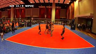 WVC Gold SemiFinal most exciting 3rd set 949 B14 black SC vs WPVC 14 Armour Elite Boys FL [upl. by Llertram]