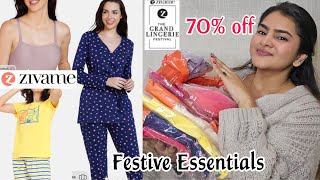 ZIVAME FESTIVE Essentials  Zivame Grand Lingerie Festival Sale  Nightsuits Lingerie and more [upl. by Witt]