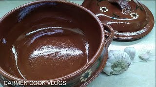 ✅COMO CURAR OLLAS O CACEROLAS DE BARRO  HOW TO CURE MUD POTS OR POTS  CarmenCookVlogs [upl. by Skipp]