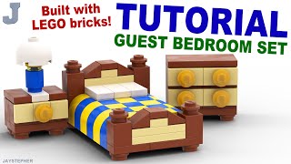 Tutorial  LEGO Guest Bedroom Set How To [upl. by Dez]