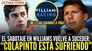 ¡ATENCIÓN ATENCIÓN 😨 Williams Está SABOTEANDO LA CARRERA De COLAPINTO  Descubre Aquí LAS PRUEBAS [upl. by Woodson545]