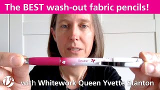 White Threads FlossTube 5  the BEST washout fabric pencils [upl. by Anaib]