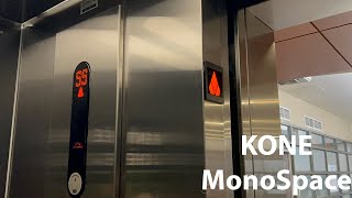 KONE MonoSpace Traction Elevators at 6000 Boul de Rome in Brossard QC [upl. by Ellennad779]