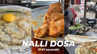 Nalli Dosa in 57 seconds  Street Food Chennai Foodozers Chennai Shorts [upl. by Bonine]