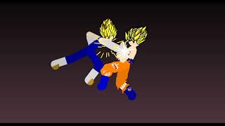 Majin Vegeta Vs Goku Stick Nodes  Short animation [upl. by Zink]