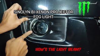 Sinolyn BiXenon Projector Fog Lamp H11 On My Dmax Vcross [upl. by Ahsienot]