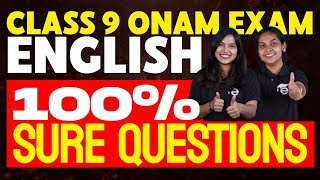 CLASS 9 Onam Exam  English 100  Sure Questions  Eduport [upl. by Wager]