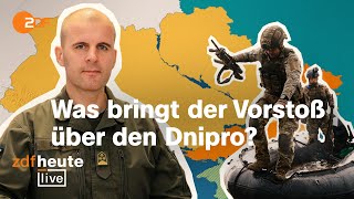 Ukrainische Erfolge am Dnipro – Truppen in Awdijiwka unter Druck  Oberst Reisner bei ZDFheute live [upl. by Ahsino807]