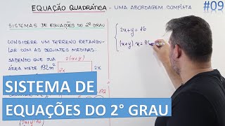 📊 Sistema de Equações do 2° Grau 🔷 Com problema contextualizado 09 [upl. by Dleifxam704]