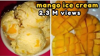 HOW TO MAKE MANGO ICE CREAM AT HOMETHIS IS SOO YUMMY AND CREAMY [upl. by Kaia]