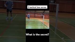 BADMINTON Tactical Low Serve badminton bulutangkis [upl. by Ayatal]