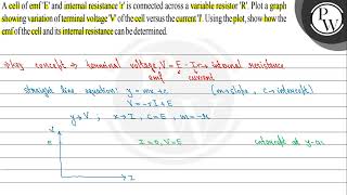 A cell of emf E and internal resistance r is connected across a [upl. by Atteoj]