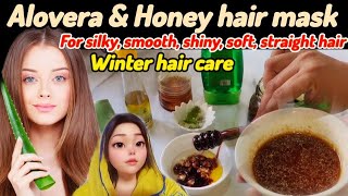 DIY Alovera amp honey hair maskfor drydell damage hairdandruff free hairget shiny amp soft hair [upl. by Atikaj882]