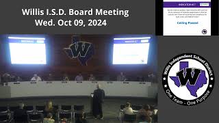 Willis ISD Board Meeting  October 10 2024 [upl. by Heim728]