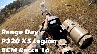 Range Day P320 X5 LEGION  BCM RECCE 16 [upl. by Mccormick834]