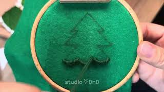 ෆbullion knot tree 불리온노트 트리 ෆ 프랑스자수 기초 embroidery [upl. by Zipnick]