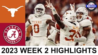 11 Texas vs 3 Alabama Highlights  College Football Week 2  2023 College Football Highlights [upl. by Mlohsihc8]