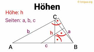 Mathematik Höhen im Dreieck Lot Rechter Winkel 90° Grad abc Geometrie Lösung Aufgabe Mathe [upl. by Evangeline]