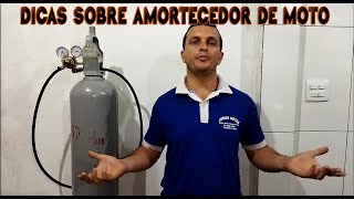 AMORTECEDOR DE MOTO DICAS SOBRE CARGA DE GÁS E TIPO DE AMORTECEDOR [upl. by Enilhtak]