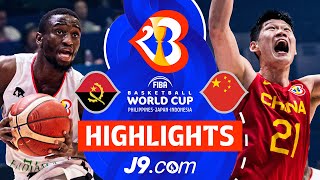 Angola 🇦🇴 vs China 🇨🇳  J9 Highlights  FIBA Basketball World Cup 2023 [upl. by Eednak170]