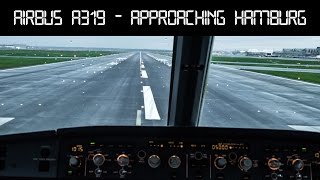 Airbus A319 cockpit  approaching Hamburg Airport [upl. by Balduin]