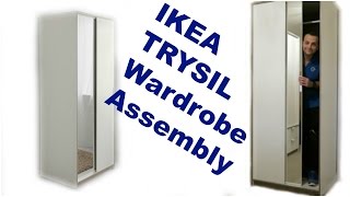 IKEA Wardrobe TRYSIL White mirror Assembly [upl. by Laenaj]