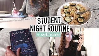 STUDENT NIGHT ROUTINE  making time for self care  productivity [upl. by Nnylyt]