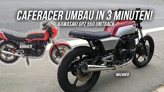 Cafe Racer Kawasaki GPZ 550 Timelapse Build Scrambler [upl. by Roswell698]