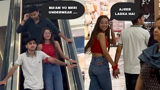 Awkward Phone Call Prank  Pranking Strangers On Escalator  We Are Freaks [upl. by Verada]