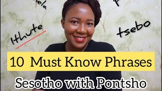 10 Must Know Sesotho Phrases Sesotho with Pontsho  South African YouTuber [upl. by Denman]