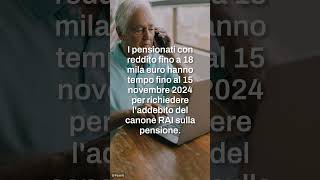 Canone RAI la richiesta di addebito sulla pensione scade il 15 novembre 2024 [upl. by Jordanna317]