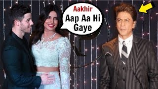 Shahrukh Khan Ends Cold WAR With Ex Priyanka Chopra As He ATTENDS Her WEDDING Reception [upl. by Alrats]