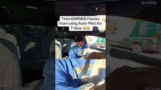 Fousey Gets Banned From Using AutoPilot In His Tesla shorts fyp viralvideos viral tesla [upl. by Jarin]