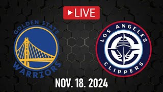 NBA LIVE Golden State Warriors vs LA Clippers  November 18 2024  Clippers vs Warriors NBA 2K25 [upl. by Oeram]