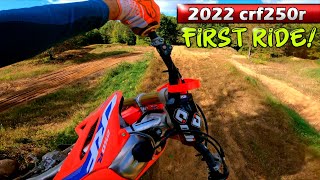 Shredding the BRAND NEW 2022 Honda CRF250R  THIS BIKE RIPS [upl. by Kire]