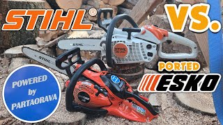 PORTED Echo CS 2511WES vs STOCK Stihl MS 194 CE [upl. by Aliac]